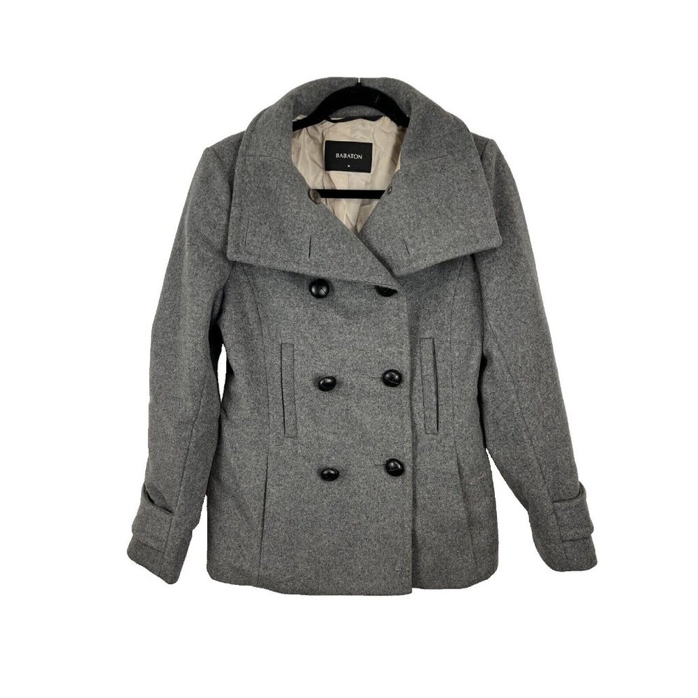 Aritzia Babaton Howell Grey Cashmere Car Coat Womens Size M